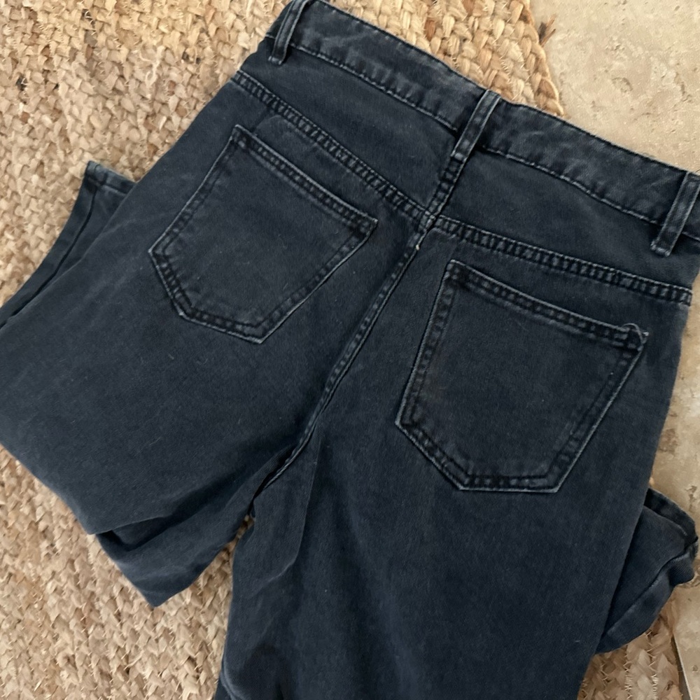 BLACK BAGGY HIGH RISE JEANS - Picture 3 of 6